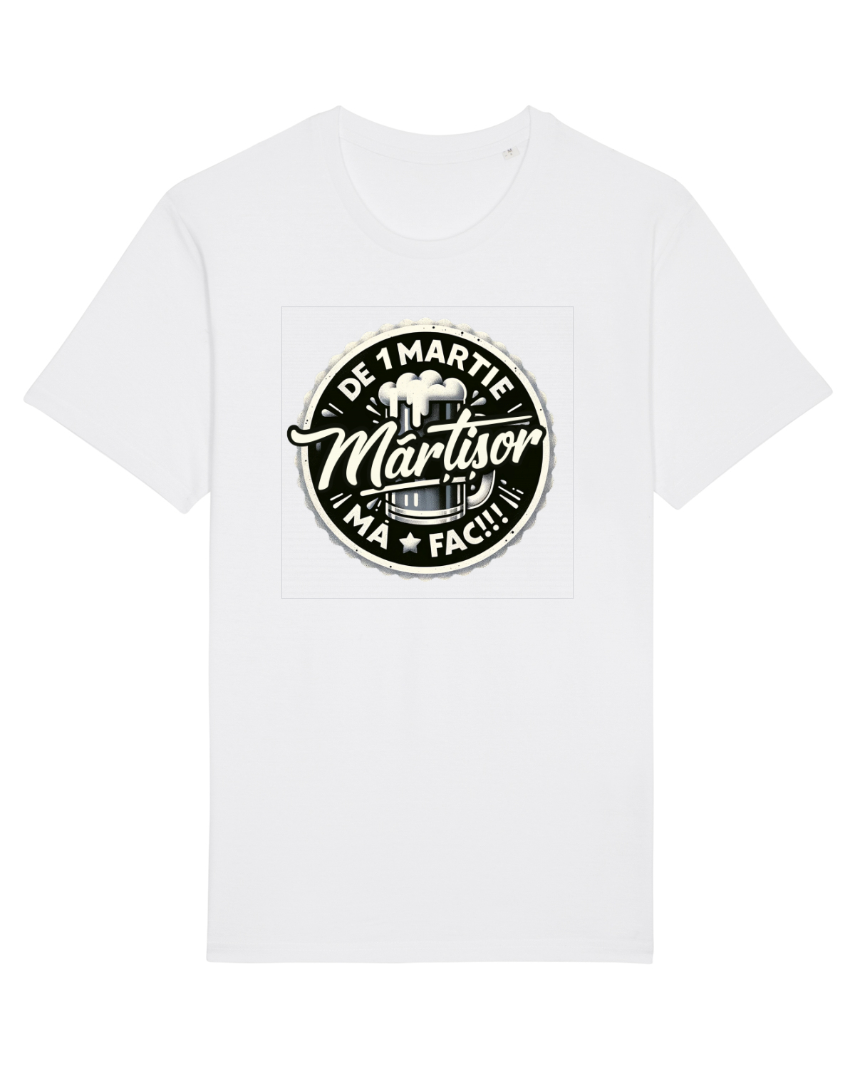 Tricou mânecă scurtă Unisex Rocker White