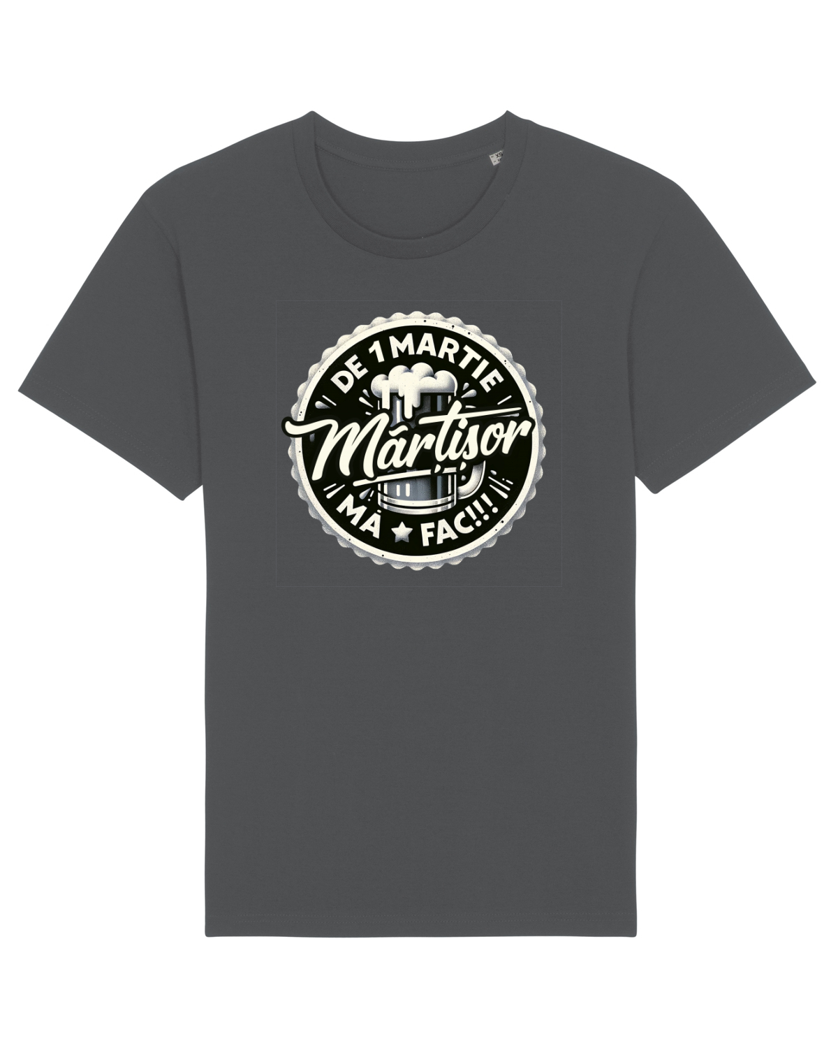 Tricou mânecă scurtă Unisex Rocker Anthracite