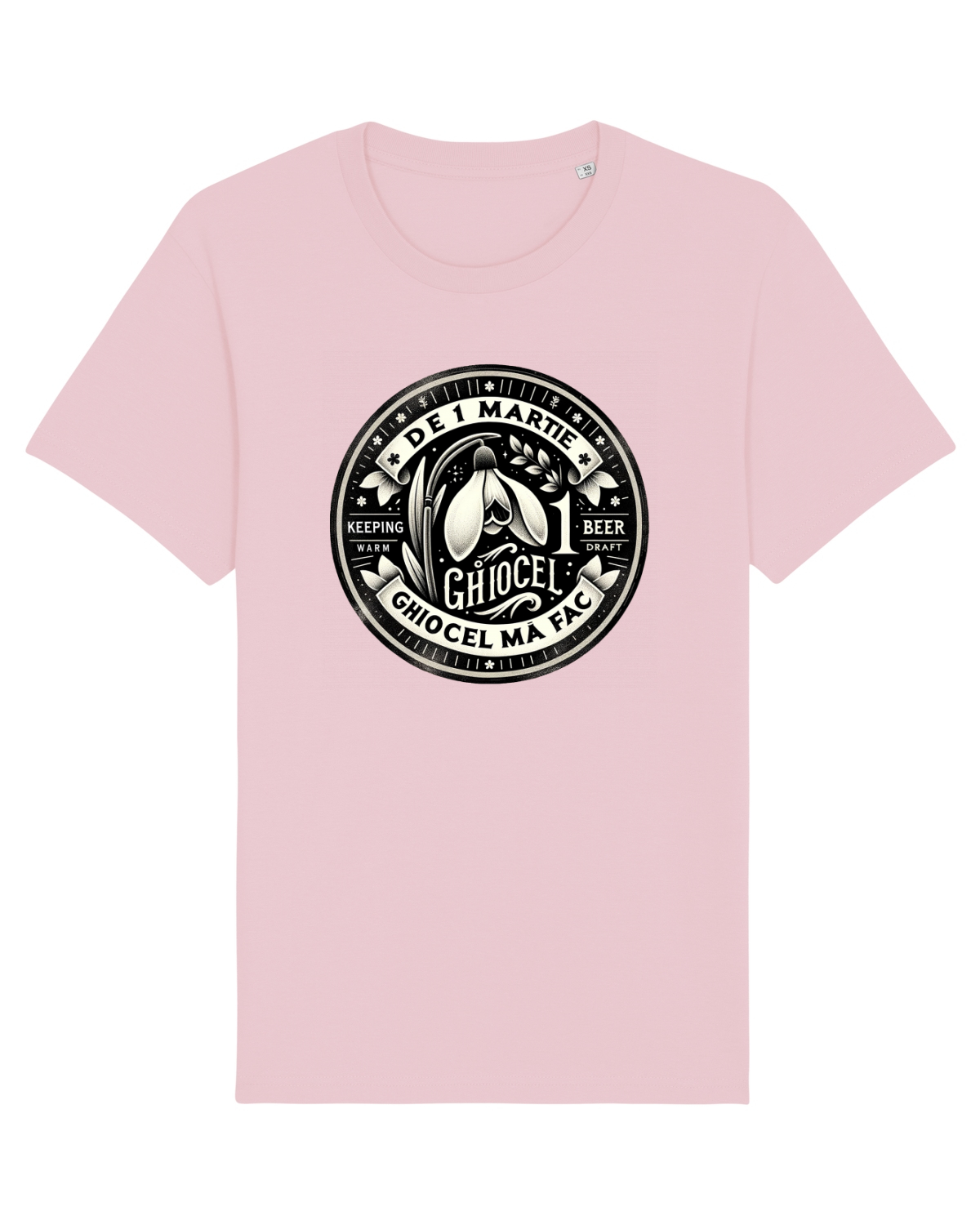 Tricou mânecă scurtă Unisex Rocker Cotton Pink
