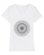 Mandala 1 Tricou mânecă scurtă guler V Damă Evoker
