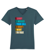 Fnuny Quote Tricou mânecă scurtă guler V Bărbat Presenter