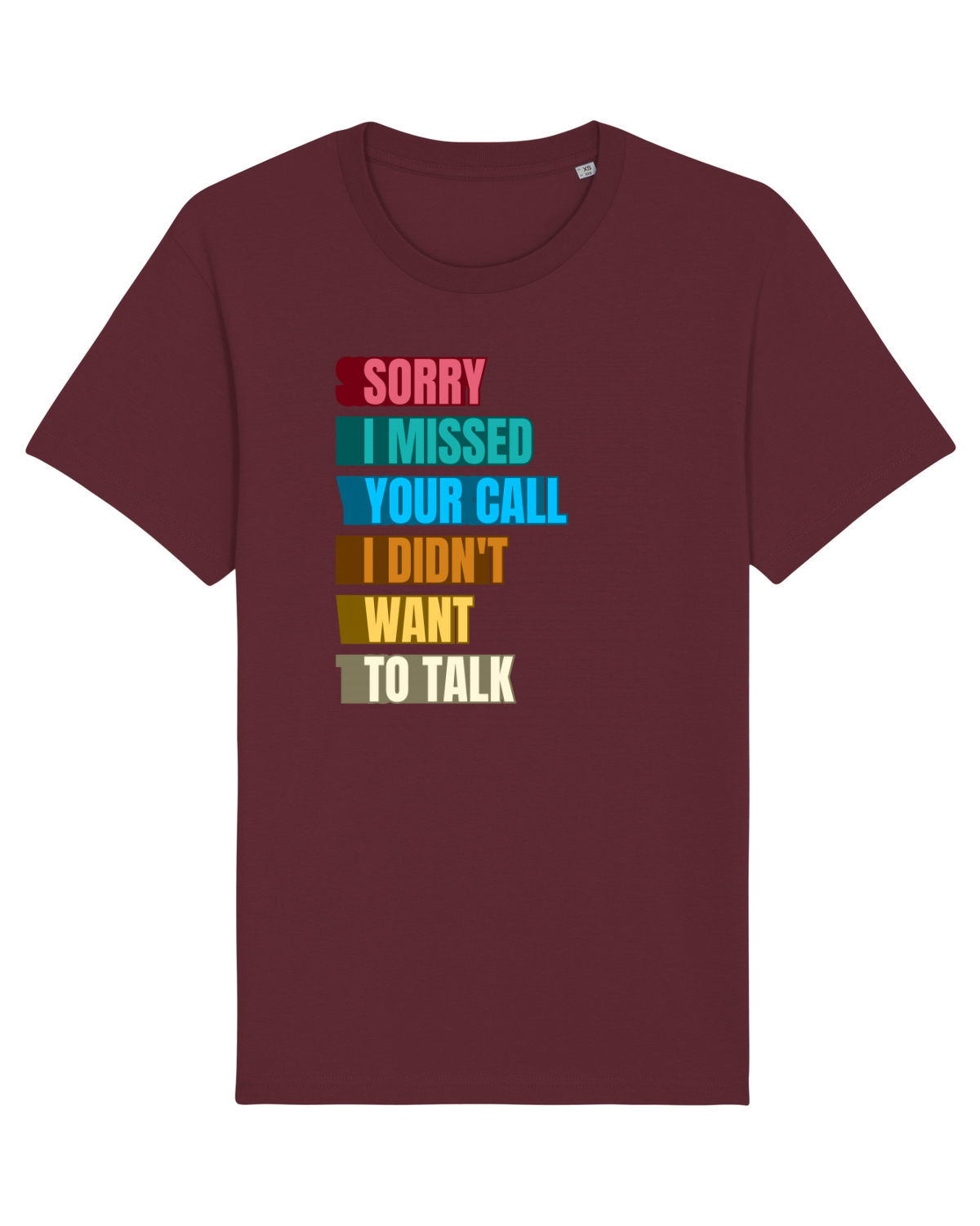 Tricou mânecă scurtă Unisex Rocker Burgundy