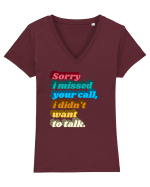 Fnuny Quote Tricou mânecă scurtă guler V Damă Evoker