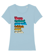 Fnuny Quote Tricou mânecă scurtă guler larg fitted Damă Expresser