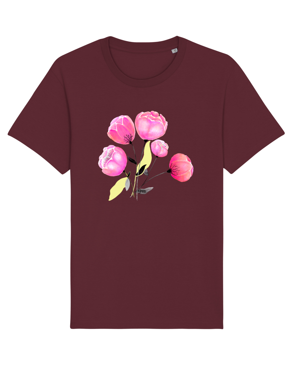 Tricou mânecă scurtă Unisex Rocker Burgundy