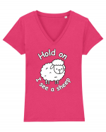 Hold On I See A Sheep Tricou mânecă scurtă guler V Damă Evoker