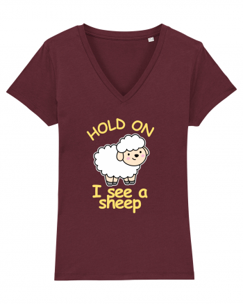 Hold On I See A Sheep Burgundy