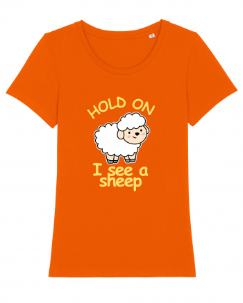 Hold On I See A Sheep Bright Orange