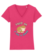 Hold On I See A Sheep Tricou mânecă scurtă guler V Damă Evoker