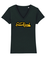 SnackLand Tricou mânecă scurtă guler V Damă Evoker