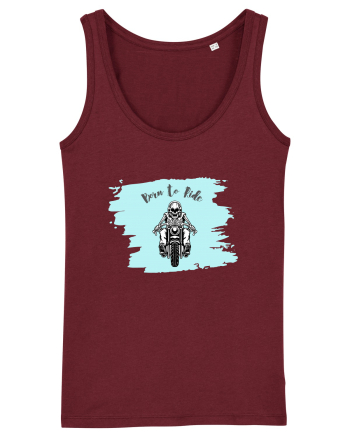 Motorcycle . Born To Ride Burgundy