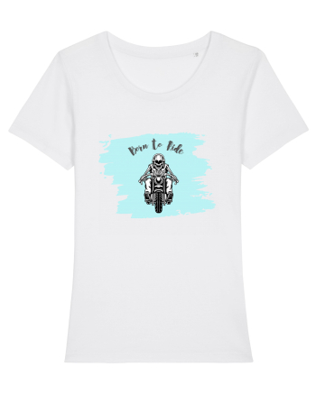 Motorcycle . Born To Ride White