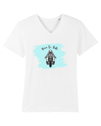 Motorcycle . Born To Ride White