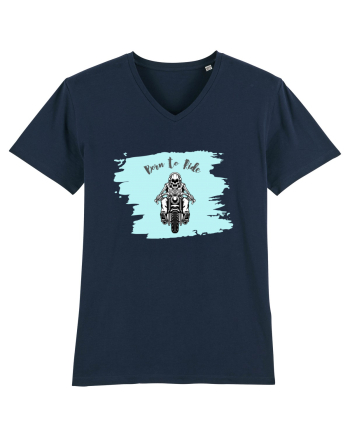 Motorcycle . Born To Ride French Navy