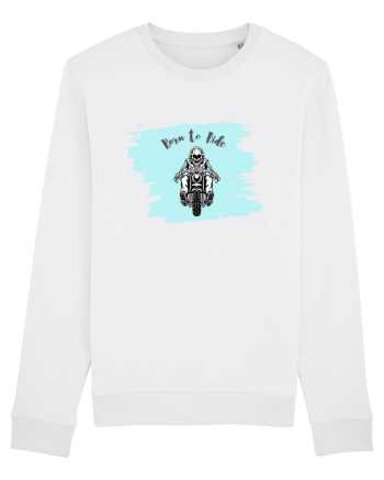 Motorcycle . Born To Ride White