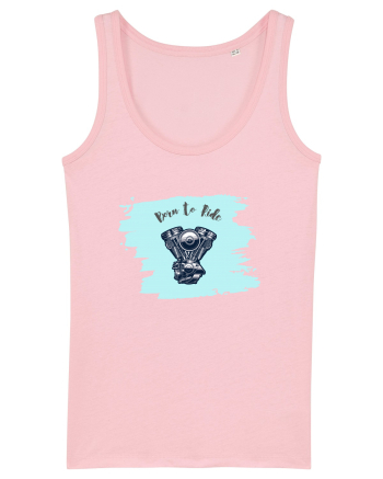 Motorcycle . Born To Ride Cotton Pink