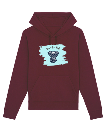Motorcycle . Born To Ride Burgundy