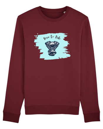 Motorcycle . Born To Ride Burgundy