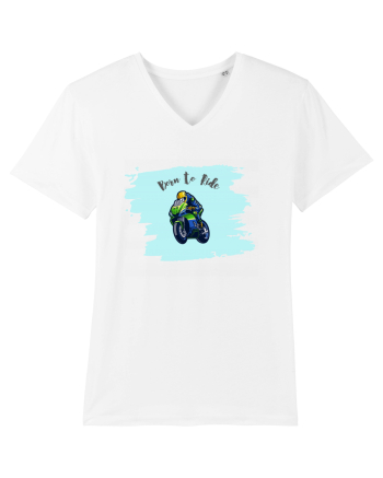 Motorcycle . Born To Ride White