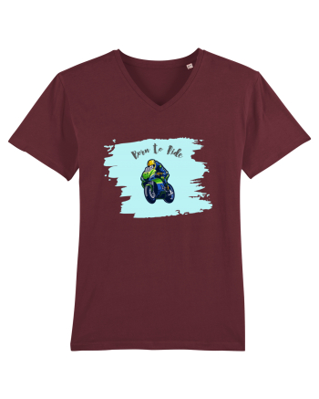 Motorcycle . Born To Ride Burgundy