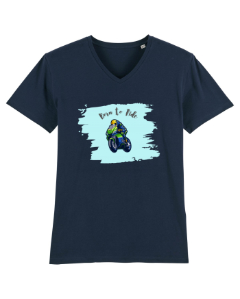 Motorcycle . Born To Ride French Navy