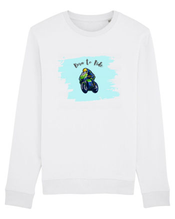 Motorcycle . Born To Ride White