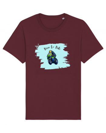 Motorcycle . Born To Ride Burgundy