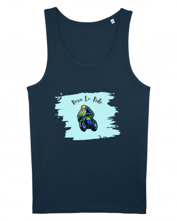 Motorcycle . Born To Ride Navy