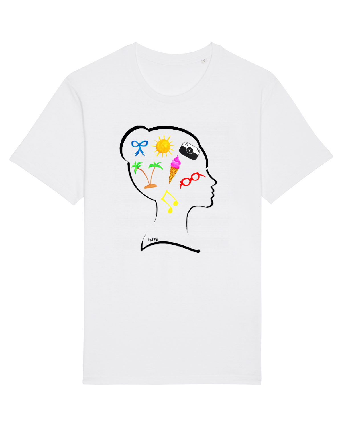 Tricou mânecă scurtă Unisex Rocker White