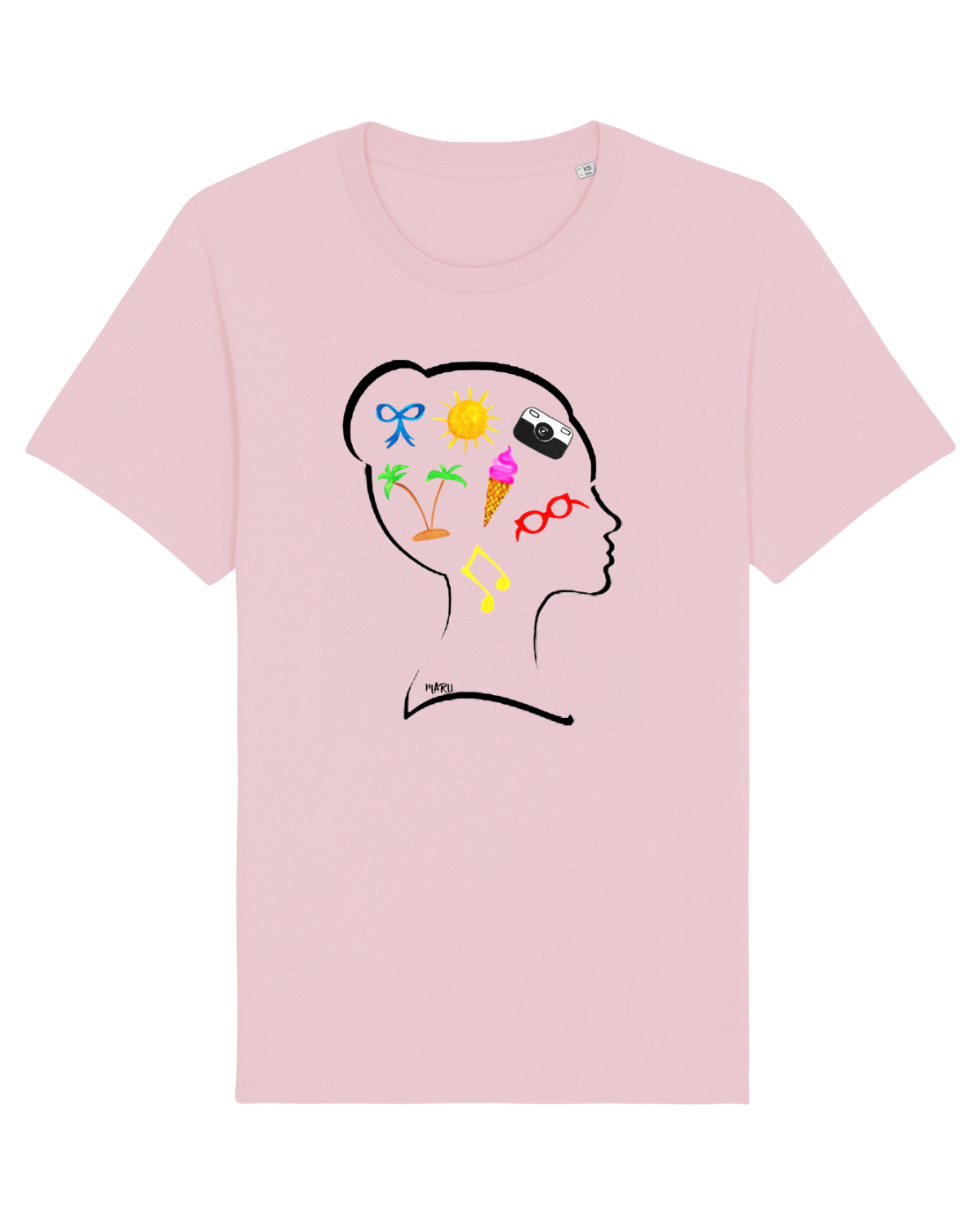 Tricou mânecă scurtă Unisex Rocker Cotton Pink