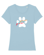 Paw Tricou mânecă scurtă guler larg fitted Damă Expresser