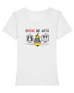 oPERE de artă Tricou mânecă scurtă guler larg fitted Damă Expresser