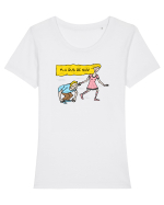 M-a dus de nas Tricou mânecă scurtă guler larg fitted Damă Expresser