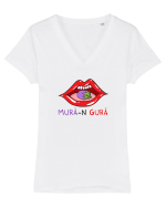 Mură-n gură Tricou mânecă scurtă guler V Damă Evoker