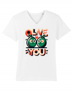 Olive you Tricou mânecă scurtă guler V Bărbat Presenter