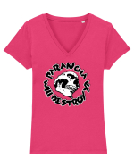 Paranoia  Will Destroy Ya New Trend, Streetwear & Lifestyle  Smart Design Tricou mânecă scurtă guler V Damă Evoker