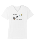Am tras cu urechea Tricou mânecă scurtă guler V Bărbat Presenter