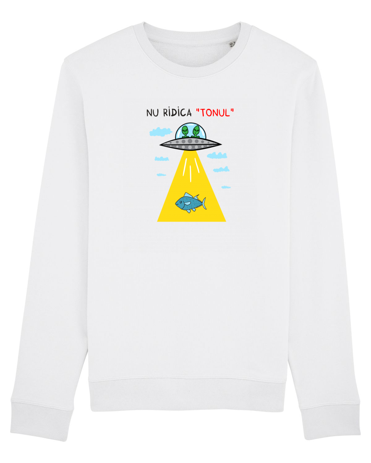 Bluză mânecă lungă Unisex Rise White