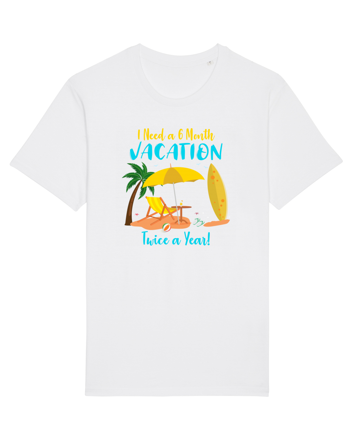 Tricou mânecă scurtă Unisex Rocker White