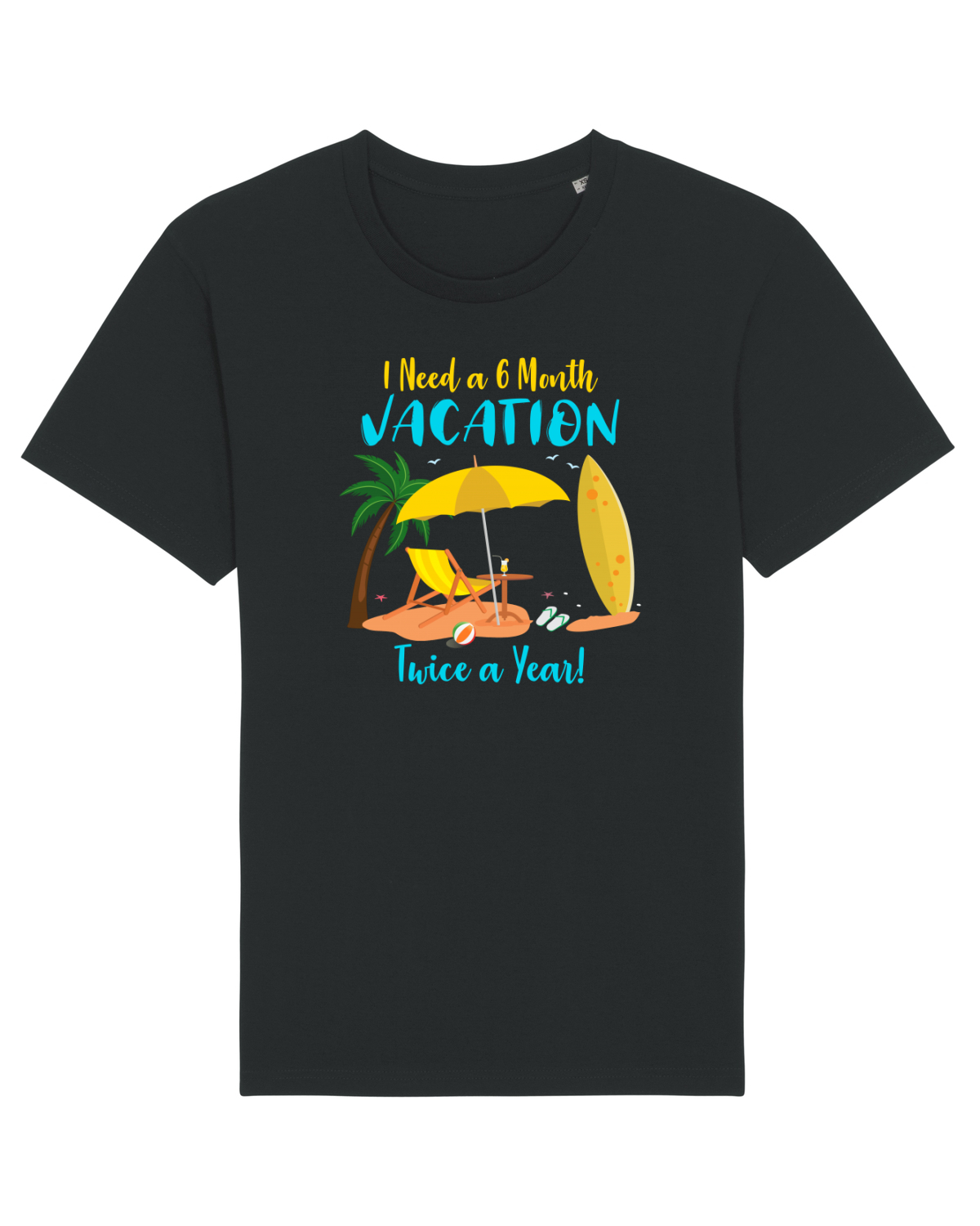 Tricou mânecă scurtă Unisex Rocker Black
