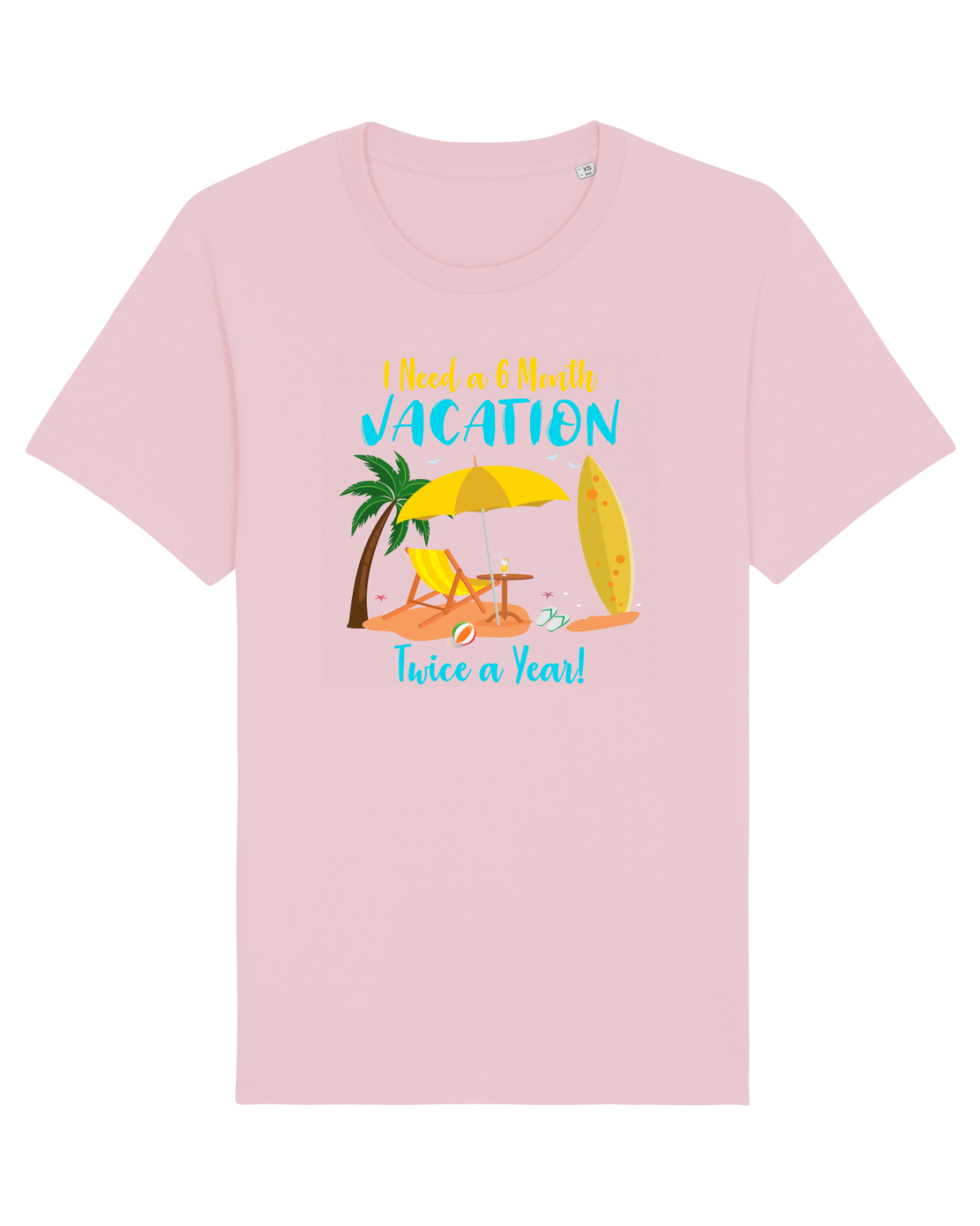 Tricou mânecă scurtă Unisex Rocker Cotton Pink