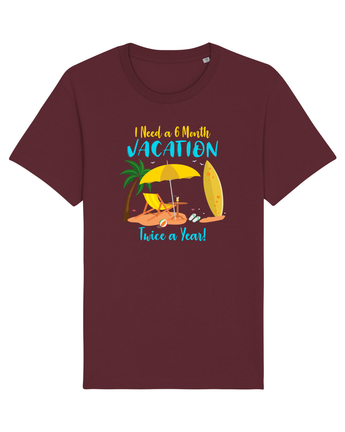 Tricou mânecă scurtă Unisex Rocker Burgundy