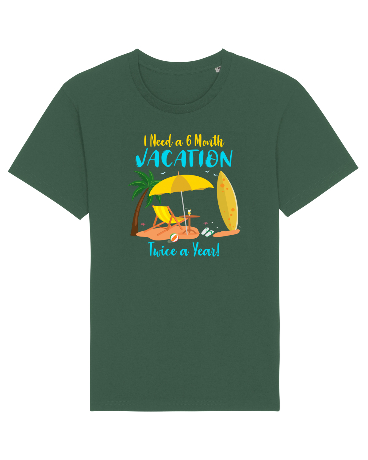 Tricou mânecă scurtă Unisex Rocker Bottle Green