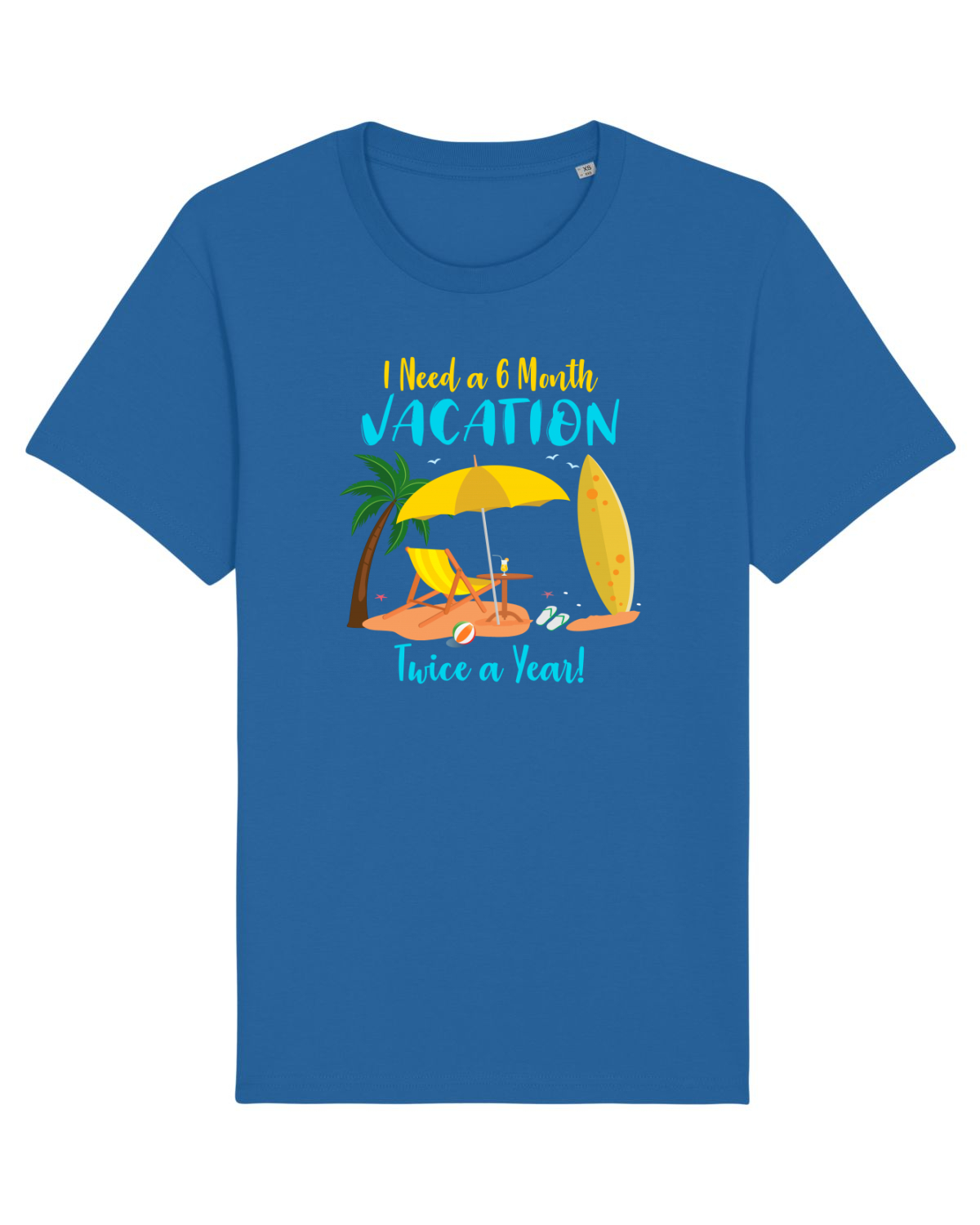 Tricou mânecă scurtă Unisex Rocker Royal Blue