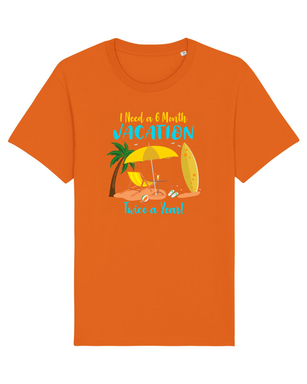 Tricou mânecă scurtă Unisex Rocker Bright Orange