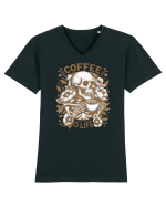 Coffee is Life Tricou mânecă scurtă guler V Bărbat Presenter