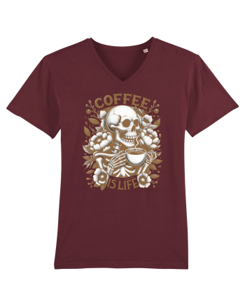 Coffee is Life Burgundy