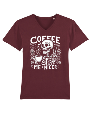 Coffee Makes Me Nicer Burgundy