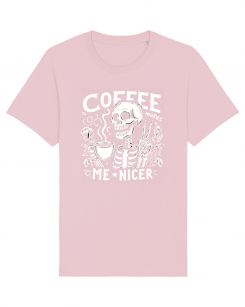 Coffee Makes Me Nicer Cotton Pink