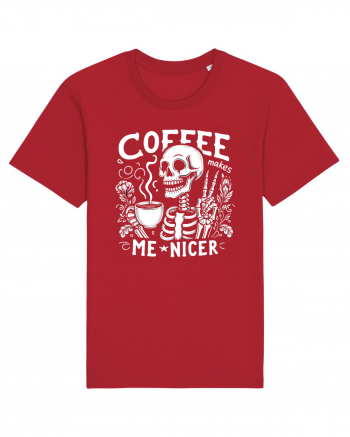 Coffee Makes Me Nicer Red